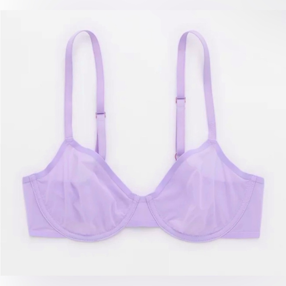 SMOOTHEZ by Arie Mesh Unlined Bra | Size 34D | Lavender - NWT